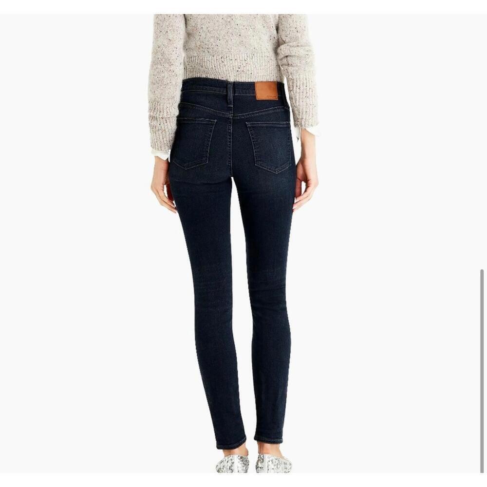 J. Crew 9" High-Rise Toothpick Black Wash Denim Jeans; W 29 - Picture 2 of 7